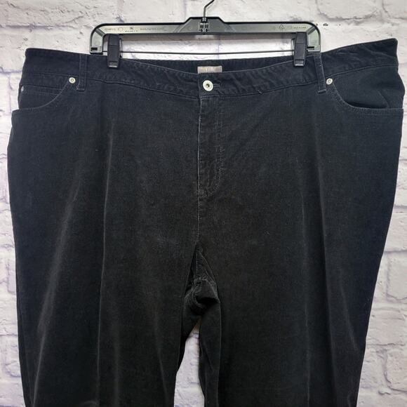 J Jill Black Corduroy Jeans Size 24 Boot Cut High Rise Preppy Workwear‎ Academia - Picture 2 of 9